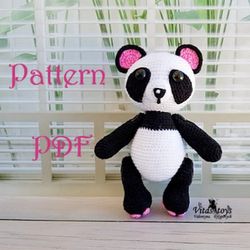 toy cute panda amigurumi crochet pattern