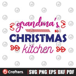 Grandma's Christmas Kitchen Svg, Christmas Svg, Grandma Christmas Svg