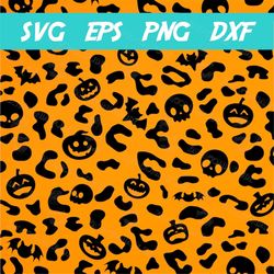 halloween leopard print svg