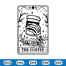 the coffee tarot card svg, coffee tarot svg, skull coffee svg, coffee tarot card svg, coffee skull svg, coffee svg