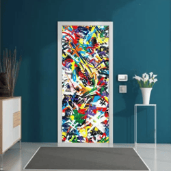 graffiti door wallpaper door murals peel and stick door sticker mural