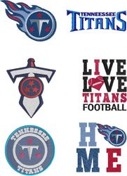 tennessee titans logos' digital machine embroidery designs