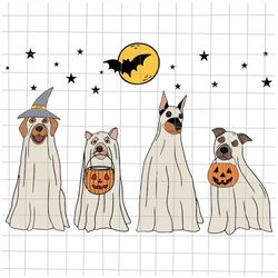 ghost dog retro spooky season svg, ghost dog halloween svg, dog halloween svg, love dog svg, funny halloween svg