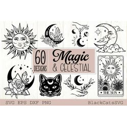 magic and celestial svg bundle 60 designs