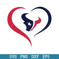 houston texans heart logo svg, houston texans svg, nfl svg, png dxf eps digital file