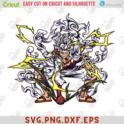 one piece svg bundle, luffy gear 5 svg , luffy nika, one piece anime, manga, one piece png, vector file