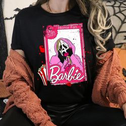 horror barbie graphic shirt barbie ghostface shirt scary movie tee