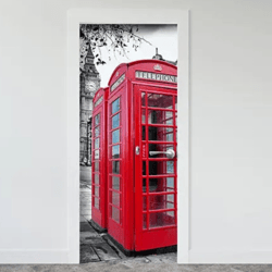 door decor peel and stick door sticker murals vinyl door film door