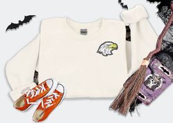 eagle head embroidery mascot t-shirt, , unisex t-shirt, streetwear, hoodie