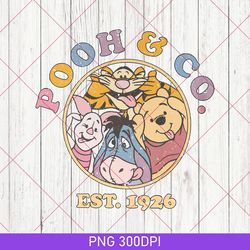 vintage pooh & co 1926 png, winnie the pooh png, vintage pooh bear png, disneyworld png, disneyland png, the pooh & co