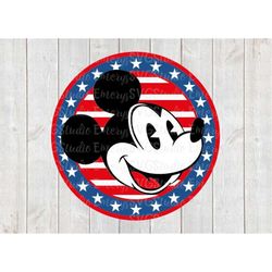 svg png dxf pdf file for patriotic mickey 4th of july