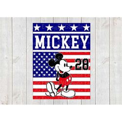 svg png dxf pdf file for patriotic mickey 4th of july