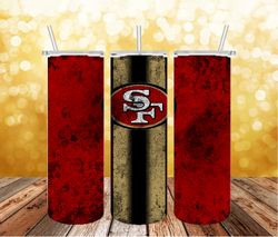 san francisco 49ers grunge 20oz skinny tumbler template png, san francisco 49ers tumbler wrap png, football tumbler png