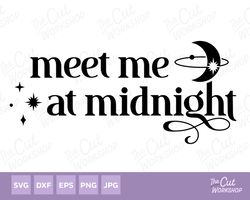 meet me at midnight moon and stars  svg clipart images digital download sublimation cricut cut file png dxf eps jpg