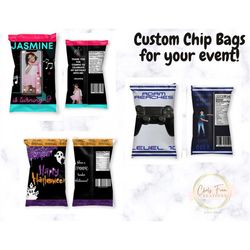 Customized Chip Bag Favors, Custom Bags, Personalized Chip Bag for any event