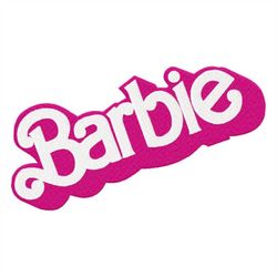 barbie text embroidery designs, barbie font embroidery pattern for girls 6 size instant download