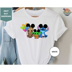 mickey shirt, stitch, baby yoda, baby groot shirt, stitch & baby yoda snacks shirt, disneyworld family shirt, disneyland