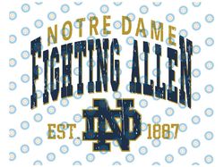 vintage 90's notre dame fighting ailen svg, notre dame svg, vintage style university of notre dame svg, png svg dxf ncaa