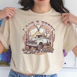 I Got A Heart Like a Truck  T-Shirt, Western Shirt, Western Farm Truck Shirt, Western Sunset Cowgirl, Cowboys shirt, Cou