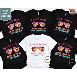 funny summer t-shirts, most likely to summer, family matching shirt, family vacay tee, cruise 2023, adventure tee