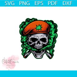 cannabis skull with marijuana smoke svg, cannabis svg, cannabis skull svg