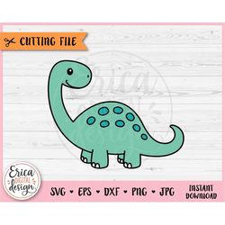 cute dinosaur layered svg cut file for cricut silhouette baby brontosaurus clipart dino png jurassic animal toddler boy