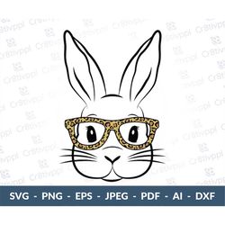 easter bunny with glasses, bunny with glasses, bunny with glasses svg, kid's easter design, cute easter svg, easter svg,