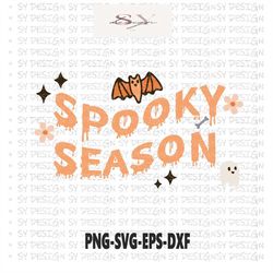 spooky season svg cut file for cricut or silhouette, halloween svg, spooky babe svg, halloween clipart, svg for shirt, s
