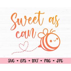 sweet baby bee svg sweet as can be cut file cute bee cutting file baby girl shirt new born toddler bodysuit design silho