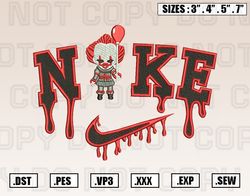 nike pennywise balloon embroidery machine designs instant digital download pes file