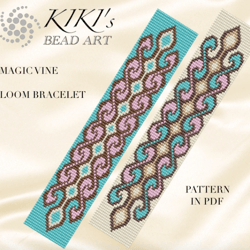 bead loom pattern magic vine loom bracelet bead pattern loom beading pattern design pdf pattern - instant download