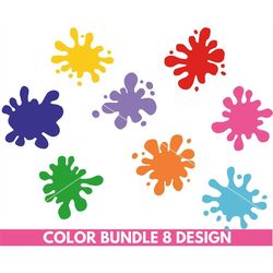 paint splatter svg, paint splats svg, splatter svg, paint clipart, ink splatter, cut file for cricut, silhouette, instan