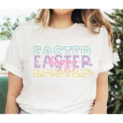 happy easter shirt , matching easter shirts , cute easter tee ,colorful easter shirts for women , easter gift for her