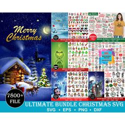 christmas svg bundle, grinch svg, christmas clipart, christmas tree clipart, merry christmas png, santa hat png