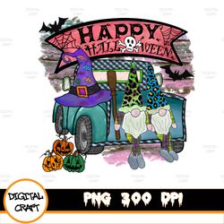 halloween gnome truck, fall gnome, happy halloween png cut file, halloween truck png, fall vintage truck png, fall png,
