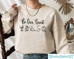 be our guest shirt, beauty and the beast sweatshirt, belle princess hoodie, disneyland trip shirt, disney family sweater