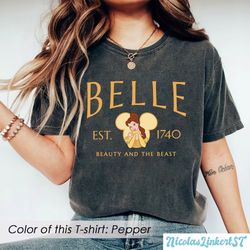 beauty beast comfort colors shirt, beauty and the beast characters, belle princess shirt, family vacation shirt, disney