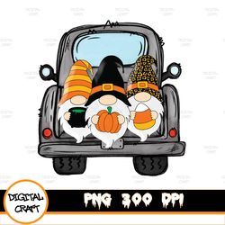 truck gnomes halloween, halloween png, halloween truck png, halloween gnomes, halloween gnome sublimation, halloween des