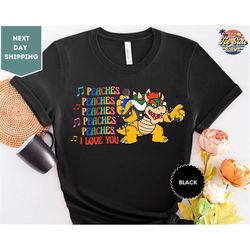 peaches shirt, boho graphic shirt, bowser tee, bowser lover, gift for her