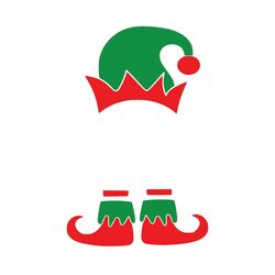 elf svg, christmas svg, elf monogram svg, elf clipart, santa svg, elf christmas svg, hat feet, cricut, instant download