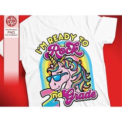 unicorn 2nd grade png, back to school sublimation, second grade sublimation 2nd grade shirt png, back to school first da