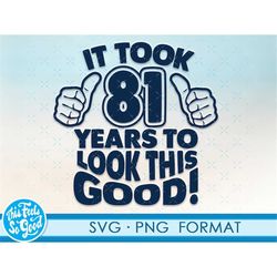 funny 81st birthday svg png. turning 81 birthday svg cut files, 81 years old svg cut file for cricut. 81st birthday png