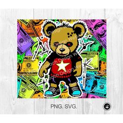 teddy bear svg cache teddy bear png clipart svg decor print dollar sign svg,gangster star cool angry teddy bear ploterda