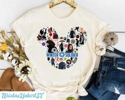 mickey marvel shirt, bucky barnes shirt, winter soldier shirt, avengers mickey head, superhero shirt, avengers shirt, ba