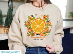 orange bird sweatshirt, epcot flower and garden shirt, epcot festival 2023 hoodie, spaceship earth shirt, orange bird ep