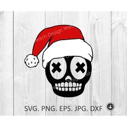 funny skull skeleton santa hat svg,cute skull svg,png,eps,dxf.santa skull svg.skeleton svg,pngchristmas svg,santa claus