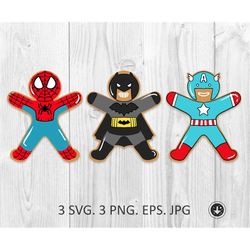 christmas cookies superheroes svg, clipart, christmas cookies sublimation, cupcake svg, advertising, digital christmas,