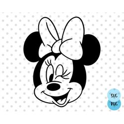 happy mouse svg, mouse head svg, cricut silhouette vector cut file