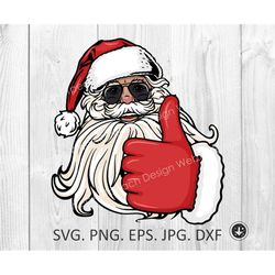 santa like sunglasses svg,png,cool santa svg,santa svg,santa head svg,santa clipart,santa face svg,santa claus svg,chris