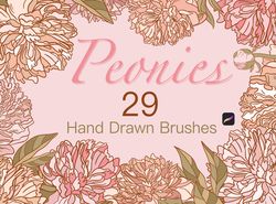 stamp brush peonies for procreate